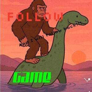 Graphic Tee with Bigfoot on Green Dinosaur - Coral & Green